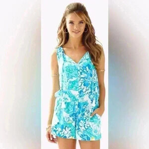 247. Lilly Pulitzer Tybee Romper Resort White in Pinch size Xxs‎